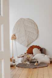 "Velvet Leaf Mat For Children ""Cream" - thumbnail 1