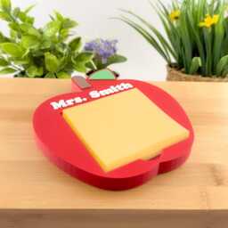 Personalised Apple Sticky Note Holder