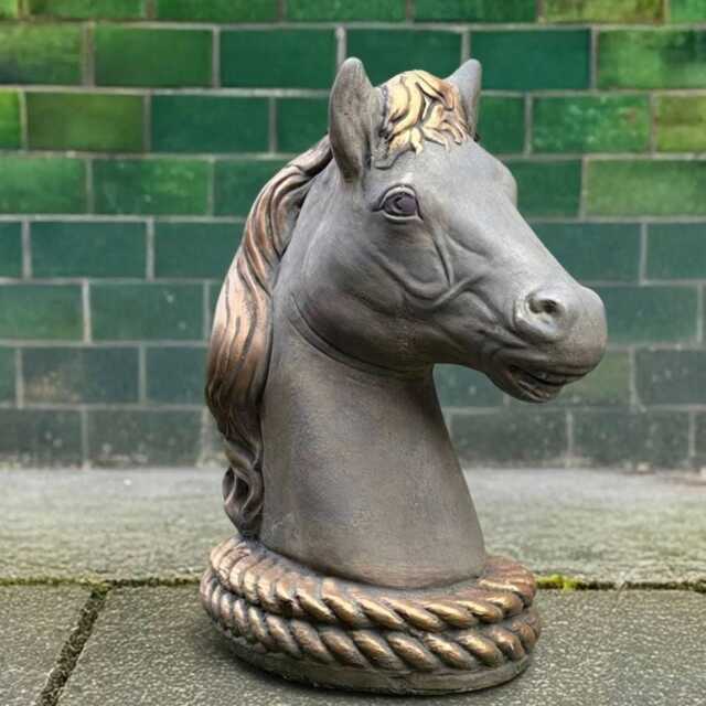 Handcrafted Concrete Horse Head Statue Garden Stone Animal Sculpture Outdoor Stable Decor Cement Equestrian Figure Handmade Lover Gift - image 1