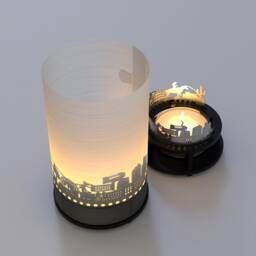 Phoenix Skyline Shadow Play Candle - City Souvenir Gift - thumbnail 2