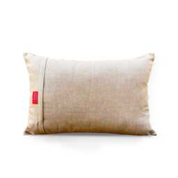 Linen Pillow Cover, Indian Cow Embroidered in Multicolour, Boho - thumbnail 2