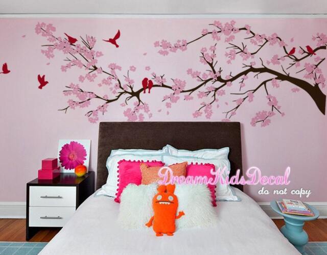 Cherry Blossom Tree Wall Decal - Floral Nursery Decor - image 1