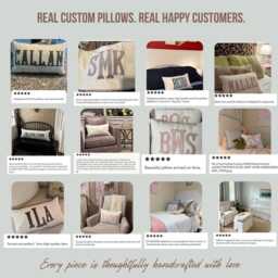 Personalized Appliqu?? Pillow With Monogram - Custom Name Lumbar Cushion Nursery Gift Ddp Shipping To The U.s - thumbnail 4