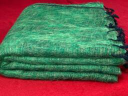 Handmade Yak Wool Blend Blanket Oversized Meditation Shawl - thumbnail 1