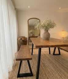 The Glencoe Dining Table - Rustic Solid Wood English Country Style Handmade in The UK - thumbnail 1