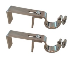 Nono Bracket - No Drill Curtain Rod Attachment Over Blinds - Satin Nickel - thumbnail 1