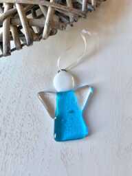 Glass Angel Christmas Tree Decoration Handmade Hanging Ornament Stocking Filler
