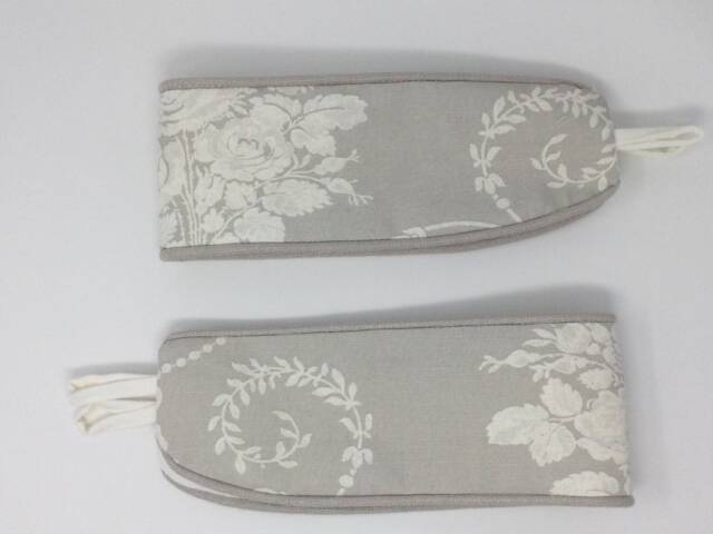 Laura Ashley Josette Dove Grey Handmade Pair Of Curtain Tie Backs Piped - image 1