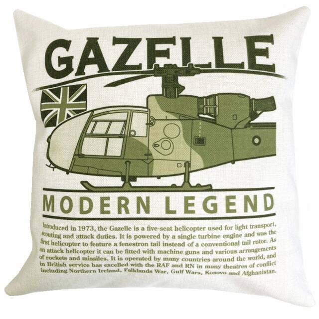 A??rospatiale Westland Gazelle British & French Army Utility Helicopter Cushion Inner Included - image 1
