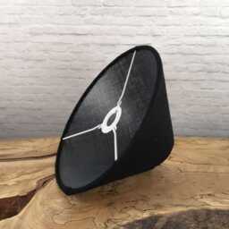 Black Hessian Coolie Lampshade - Handmade Jute Burlap Shade Natural Table Or Floor Lampshades - thumbnail 2