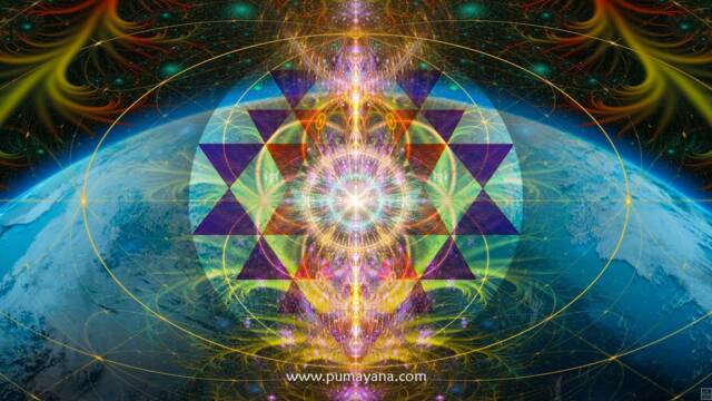 The Cosmic Key Tapestry - Wall Hanging Flower Of Life- Meditation Spiritual Sacred Geometry- Art - image 1