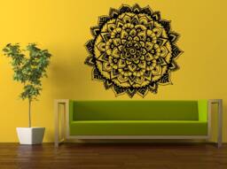 Wall Decal Vinyl Sticker Decals Interior Decor Diy Free Shipping Art Mandala Flower Of Life Ornament Yoga Floral Sun L506 - thumbnail 1
