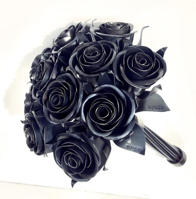 steel Rose Bouquet 11Th Anniversary Metal Flower Sculpture - image 1