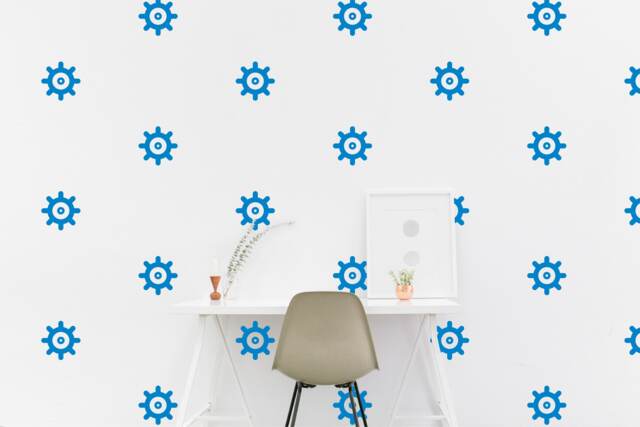 Ship Wheel Nautical Wall Decal Kids Room Wall Sticker Marine Bedroom Pattern Wallpaper Vinyl Decals, Nursery Stickers Home Decor - image 1