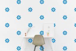 Ship Wheel Nautical Wall Decal Kids Room Wall Sticker Marine Bedroom Pattern Wallpaper Vinyl Decals, Nursery Stickers Home Decor - thumbnail 1