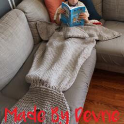 Knit Shark Tail Blanket Pattern, Bulky Yarn, Adult & Child Sizes - Digital Download - thumbnail 3