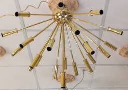 Sputnik Chandelier Brass 21 Luci 1960S Era Made in Italy
