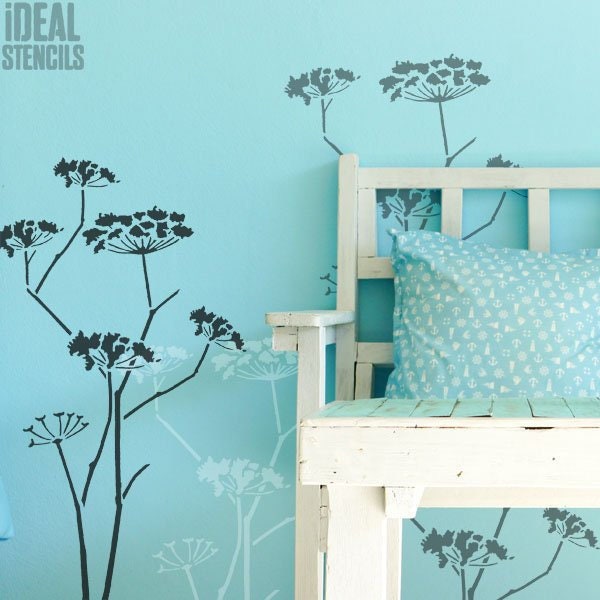 Wild Fennel Stencil Reusable Home Decor, Walls, Furniture - image 1