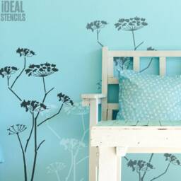 Wild Fennel Stencil Reusable Home Decor, Walls, Furniture - thumbnail 1