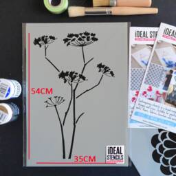 Wild Fennel Stencil Reusable Home Decor, Walls, Furniture - thumbnail 2