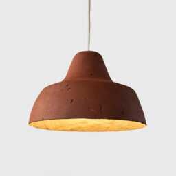 Bedside Lamp Classica, Plug in Pendant Light From Paper Mache, Night Light Made Papier Mache - thumbnail 3
