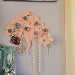 Flower Tree Moon Magic Key Holder Jewellery Handmade Ceramic Wall Hanging. Lemon Star Sun. Pottery Gift Idea Birthday Dressing Room - thumbnail 3