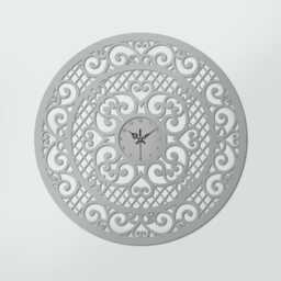Wooden Wall Clock Victoria 60cm Silent Laser-Cut Birch - thumbnail 4