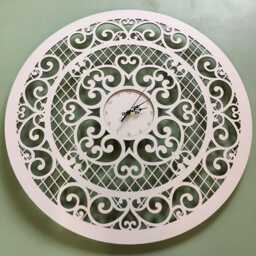 Wooden Wall Clock Victoria 60cm Silent Laser-Cut Birch - thumbnail 1