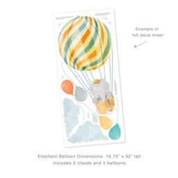 Small Elephant in Basket Neutral - Fabric Wall Decal Nursery Daydreams Collection Mej - thumbnail 2