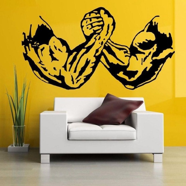 Arm Wrestling Bodybuilding Fitness Wall Decals - image 1