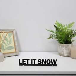 Let It Snow Door Topper - Black Acrylic Christmas Sign, Winter Home Decor, Secret Santa Gift - thumbnail 3