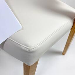 Unique Handmade Dining Chairs Made Of Solid Oak & Soft Leather, For Room, Desk Chair, Leather Chairs, Dine Table Chair - thumbnail 4
