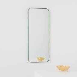 Quadris??? Rectangular Modern Mirror With A Green Frame - thumbnail 2