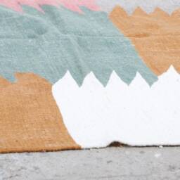 Colorful Kilim Moroccan Rug Handmade Flat Weave Wool Boujad Rug - thumbnail 2