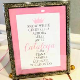 Personalized Princess Baby Girl Print, Fairytale Name Wall Art, Nursery Shower Gift, Gift - thumbnail 3