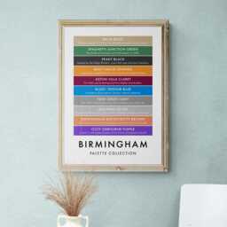 Birmingham Funny Colour Palette Print, Poster Wall Art - thumbnail 3
