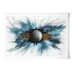 Abstract Universe Silent Moon Art Print - thumbnail 1