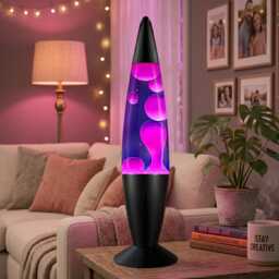 Lava Lamp - Vintage Custom Glow Decor Magenta Pink - Unique Retro Rocket Light Cool Night Gift - thumbnail 3