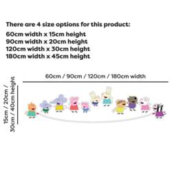 Peppa Pig Wall Sticker - & Friends Skipping Rope Decal Kids Art - thumbnail 3
