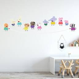 Peppa Pig Wall Sticker - & Friends Skipping Rope Decal Kids Art - thumbnail 2