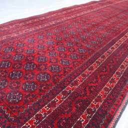 2'9x9'11 Feet Red Handmade Tribal Runner Rug, Wide Antique Geometric High Pile Afghan Brand New Rug - Kitchen - thumbnail 3