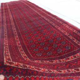 2'9x9'11 Feet Red Handmade Tribal Runner Rug, Wide Antique Geometric High Pile Afghan Brand New Rug - Kitchen - thumbnail 4