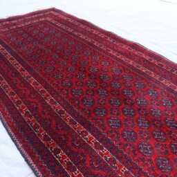 2'9x9'11 Feet Red Handmade Tribal Runner Rug, Wide Antique Geometric High Pile Afghan Brand New Rug - Kitchen - thumbnail 2