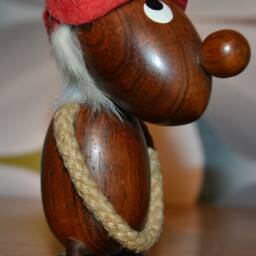 Vintage Wooden Figurine From The 1960S - thumbnail 3