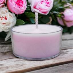 Fresh Cut Roses Scented Soy Candles Tealights Rustic Home Decor - thumbnail 1