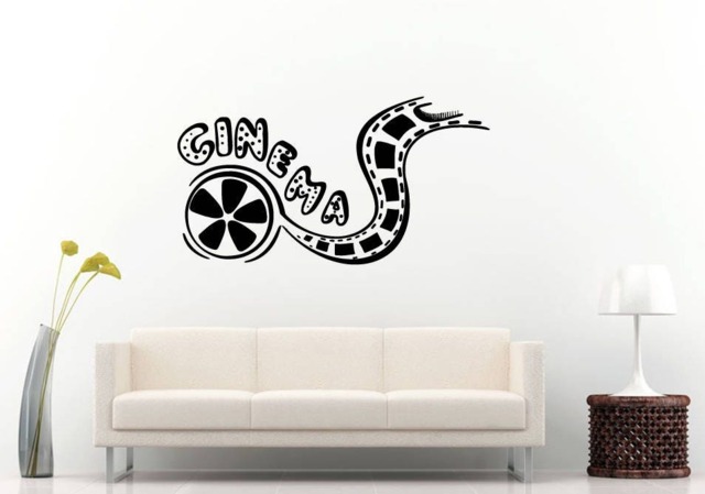 Cinema Movie Film Motion Picture Fun Pop-Corn Flick Theater Entertainment Wall Sticker Decal Vinyl Mural Decor Art L2318 - image 1