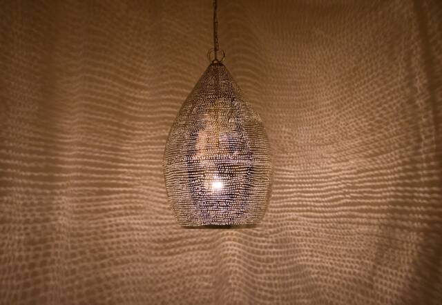 Handmade Moroccan Brass Pendant Light With Fish Pattern, Hanging Lamp, Gold Lampshade, Home Decor Lighting & Ceiling - image 1