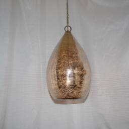 Handmade Moroccan Brass Pendant Light With Fish Pattern, Hanging Lamp, Gold Lampshade, Home Decor Lighting & Ceiling - thumbnail 2