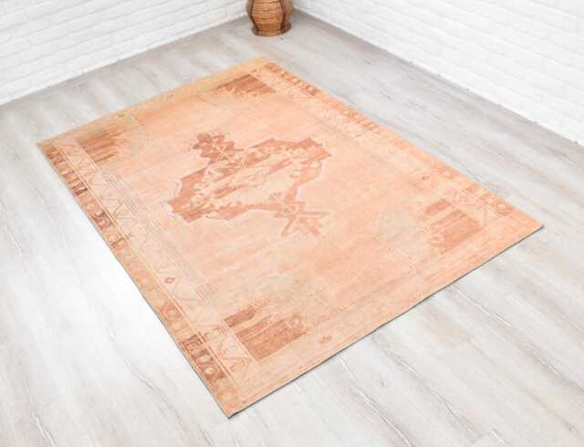 Antique Style Rug, Distress New Washable Area Beige Brown Rug- Mid Century Modern Home Decor - Rustic Rug Turkish - image 1