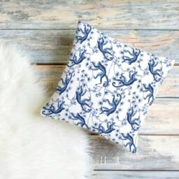 Outdoor Pillows - Weatherproof Garden Cushions Chinoiserie Monkeys Blue White Botanical Decorative Waterproof Home - thumbnail 3